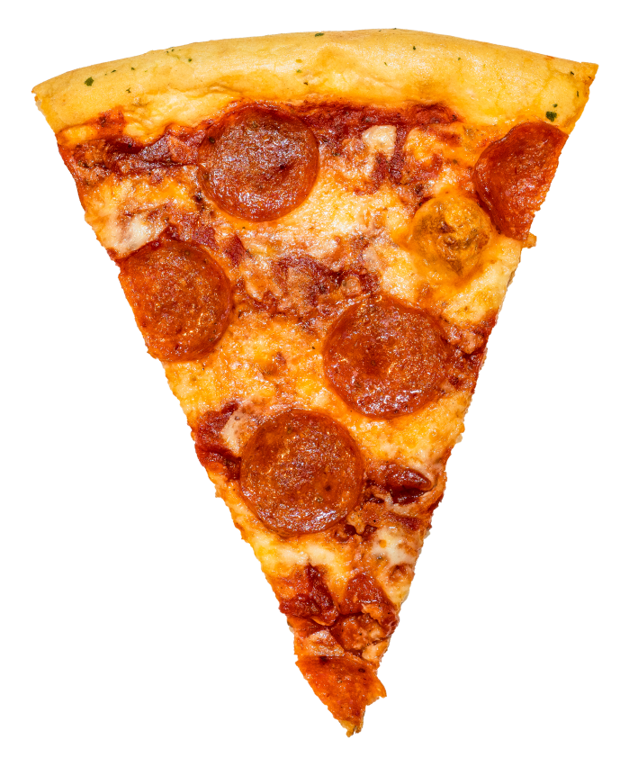 Pepperoni pizza slice